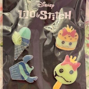 Disney Lilo & Stitch Enamel Pin Set - Green, Blue, Pink